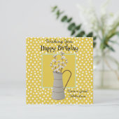 Birthday Farmhouse Bouquet Willows Gold Sage Green (Staand voorkant)