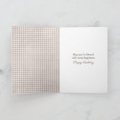 Birthday Farmhouse Cat With Baby's Breath Wreath Kaart (Binnen)