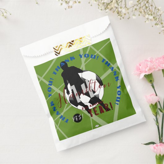 Birthday Favor Bag met Soccer Theme HAMbyWG Bedankzakje (Gezegeld)