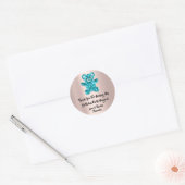 Birthday Favor Glitter Blue Spark Glitter Beer Ronde Sticker (Envelop)