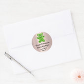 Birthday Favor Glitter Green Spark Glitter Beer Ronde Sticker (Envelop)