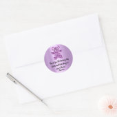 Birthday Favor Glitter Paars Violet Glitter Beer Ronde Sticker (Envelop)