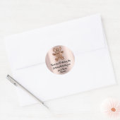 Birthday Favor Glitter Sweet Brown Glitter Beer Ronde Sticker (Envelop)
