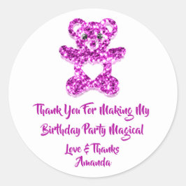 Birthday Favor Pinky Heart Baby Sweet Beer Ronde Sticker