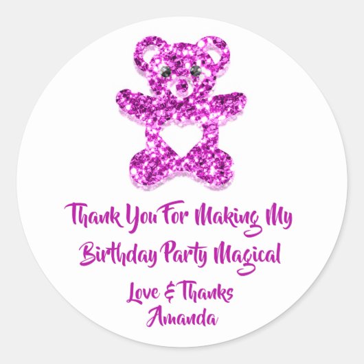 Birthday Favor Pinky Heart Baby Sweet Beer Ronde Sticker (Voorkant)