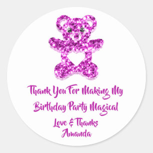 Birthday Favor Pinky Heart Baby Sweet Beer Ronde Sticker