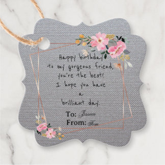 Birthday Favor Tags Bedankjes Labels