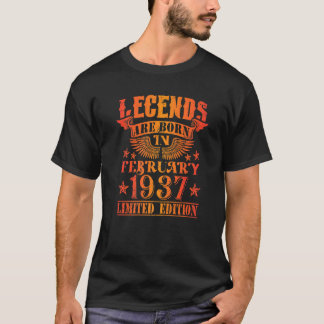 Birthday Februari 1937 Jaar Gebruikte Legends T-shirt