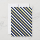Birthday-feest bij Navy Blue en Gold Confetti Kaart (Achterkant)