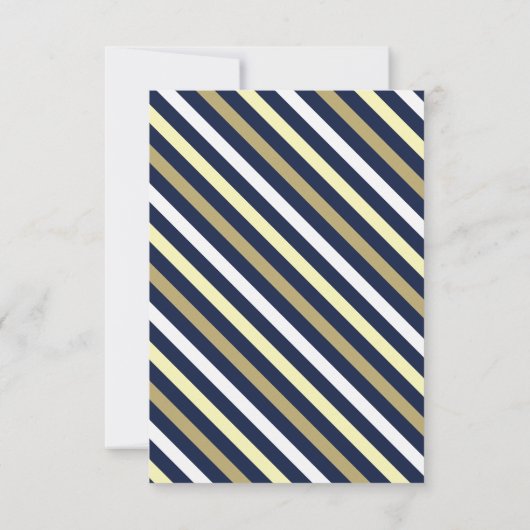 Birthday-feest bij Navy Blue en Gold Confetti Kaart (Achterkant)