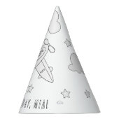 Birthday-feest in het vliegtuig - kleur uw eigen P Feesthoedjes (Rechts)