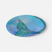 Birthday - feest op de Sparkly Ocean Mermaid Papieren Bordje (Gekanteld)