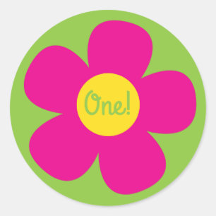 Birthday-feest van het Kind van de hippie Ronde Sticker