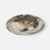 Birthday-feest wolf-dierenthema papieren bordje (Gekanteld)