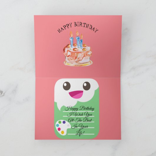 Birthday Feestdagen Kaart (Binnen)