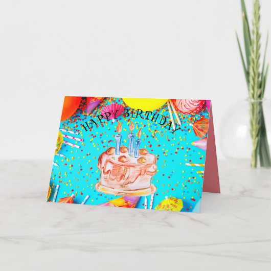 Birthday Feestdagen Kaart (Voorkant)
