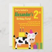 Birthday-feestdagen voor Kind van koeien Kaart (Voorkant)