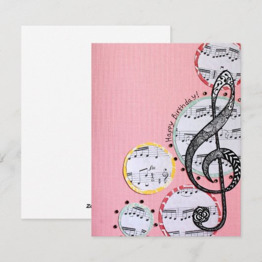 Birthday Feestdagenkaart (Voorkant / Achterkant)