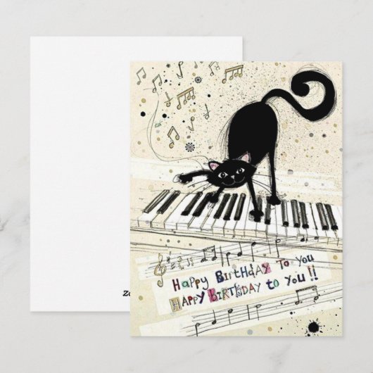 Birthday Feestdagenkaart (Voorkant / Achterkant)