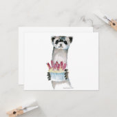 Birthday Ferret Kaart (Voorkant / Achterkant in situ)