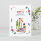 Birthday Fiesta Invitation Kaart (Staand voorkant)