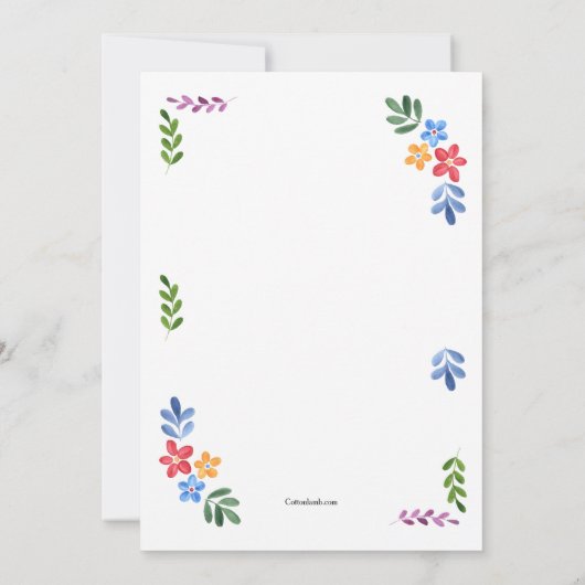 Birthday Fiesta Invitation Kaart (Achterkant)