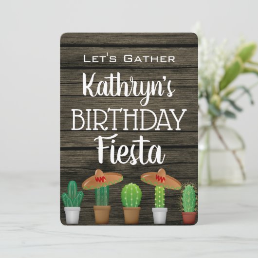 Birthday Fiesta Kaart (Staand voorkant)