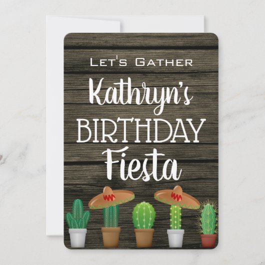 Birthday Fiesta Kaart (Voorkant)