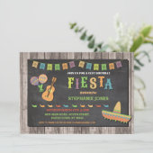 Birthday Fiesta Mexico Mexicaans Pet Party Invite Kaart (Staand voorkant)