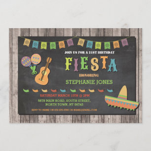 Birthday Fiesta Mexico Mexicaans Pet Party Invite Kaart