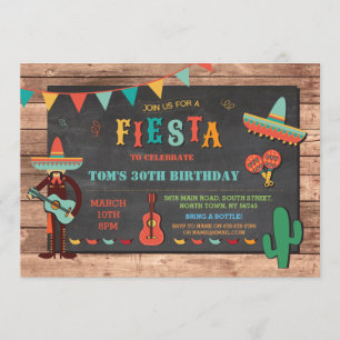 Birthday Fiesta Mexico Mexicaans Pet Party Invite Kaart