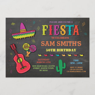 Birthday Fiesta Mexico Mexicaans Pet Party Invite Kaart