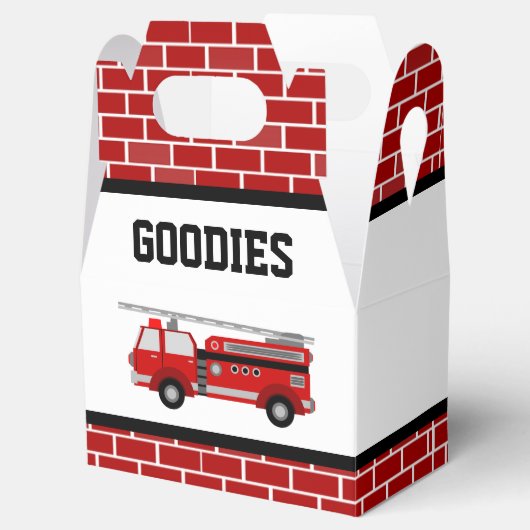 Birthday Fire Truck Party Bedankdoosjes (Geopend)