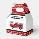 Birthday Fire Truck Party Bedankdoosjes (Voorkant Zijde)
