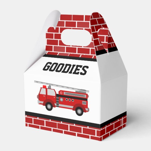 Birthday Fire Truck Party Bedankdoosjes (Voorkant Zijde)