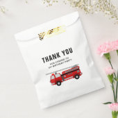 Birthday Fire Truck Party Bedankzakje (Gezegeld)