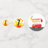 Birthday Fire Truck Party Confetti (Voorkanten)