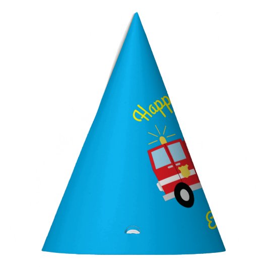 Birthday Fire Truck Party Feesthoedjes (Links)