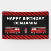 Birthday Fire Truck Party Spandoek (Horizontaal)
