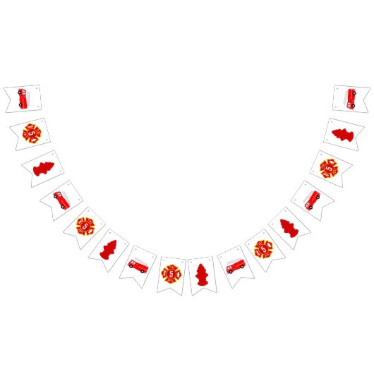 Birthday Fire Truck Party Vlaggetjes (Alle)