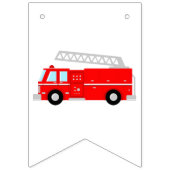 Birthday Fire Truck Party Vlaggetjes (Eerste vlag)