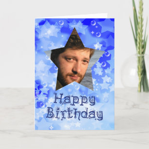 Birthday Fireworks-fotokaart Kaart