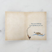 Birthday Fish in Water met naam Kaart (Binnen)