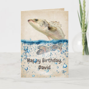 Birthday Fish in Water met naam Kaart