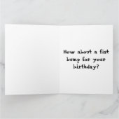 Birthday Fist Bump wenskaart beroemd gemaakt door Kaart (Binnen)