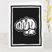Birthday Fist Bump wenskaart beroemd gemaakt door Kaart (Gele Bloem)