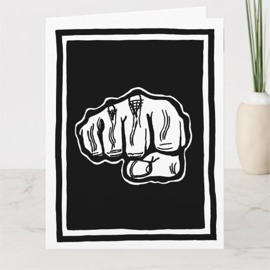 Birthday Fist Bump wenskaart beroemd gemaakt door Kaart (Voorkant)