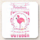 Birthday Flamingo Hard Plastic Onderzetter (Voorkant)