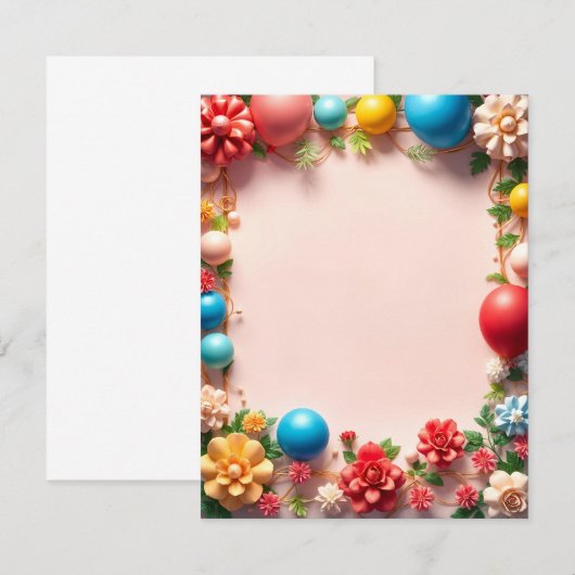 Birthday Flat Card (Voorkant / Achterkant)