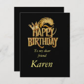 Birthday Flat Card (Voorkant / Achterkant)